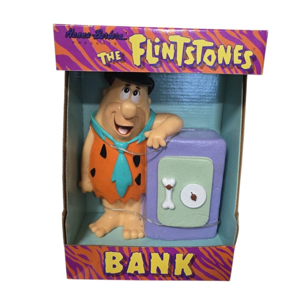 Vintage 1992 The Flintstones Bank- New In Box